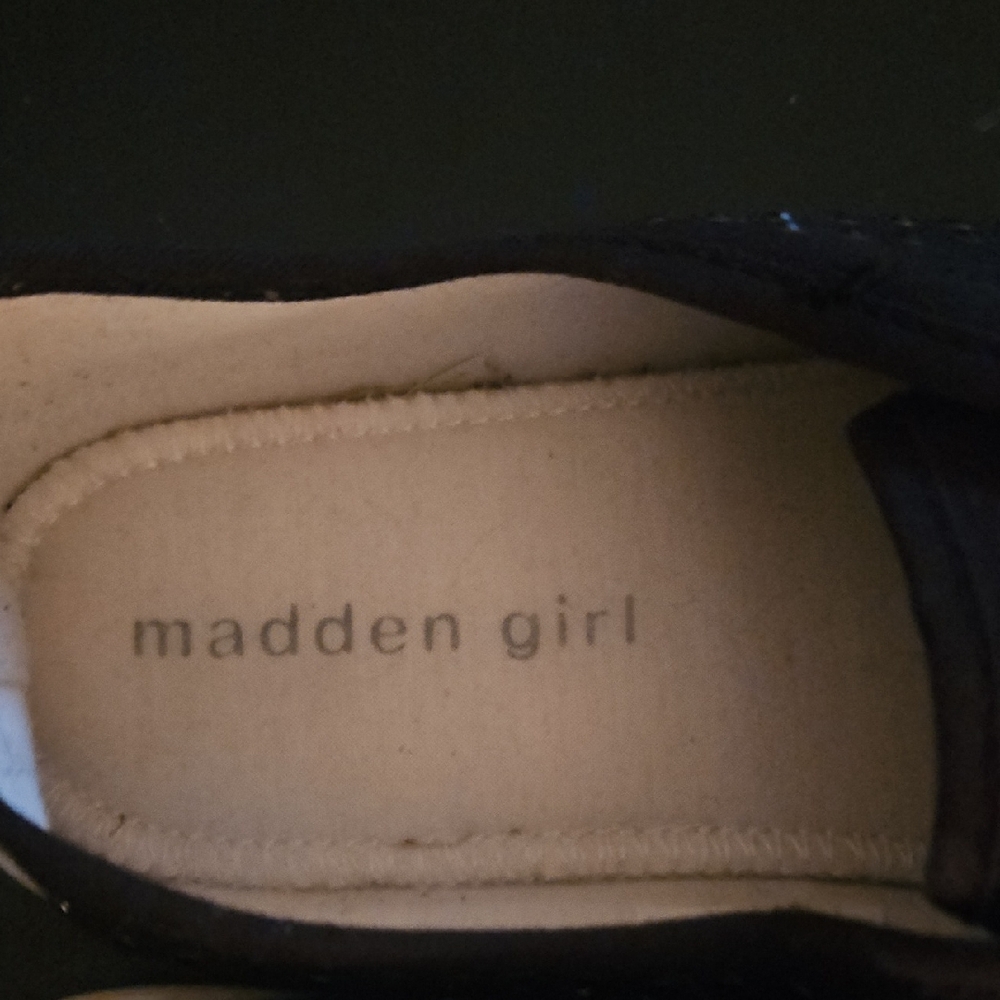 Madden Girl Black and White Studded Sneakers - Picture 3 of 7